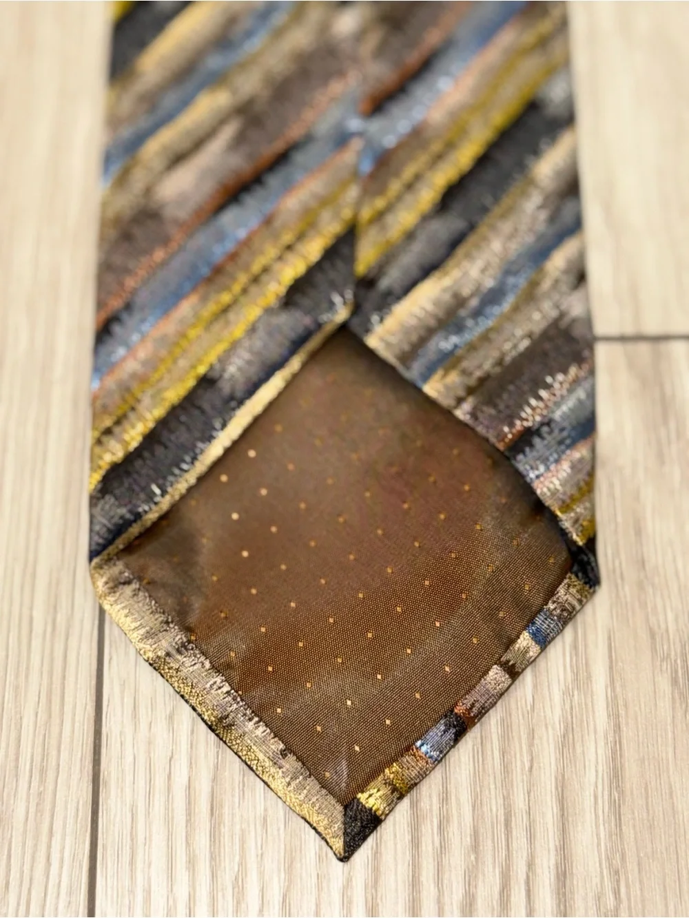 Pavone Men’s 100% Silk Abstract Diagonal Striped Designer Necktie Made In Italy